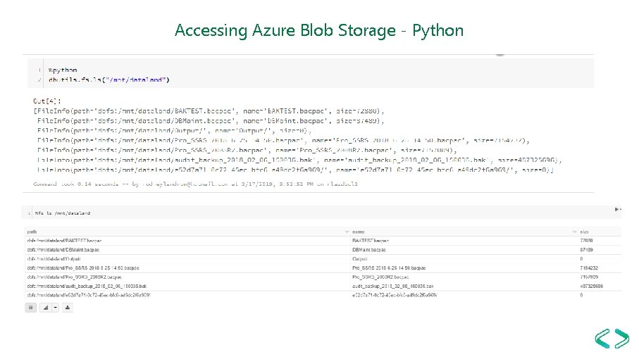 Accessing Azure Blob Storage - Python 