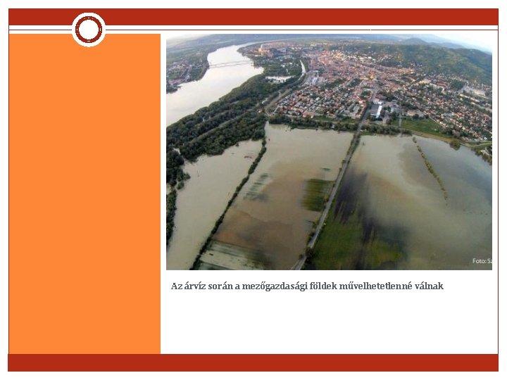 Az árvíz során a mezőgazdasági földek művelhetetlenné válnak 