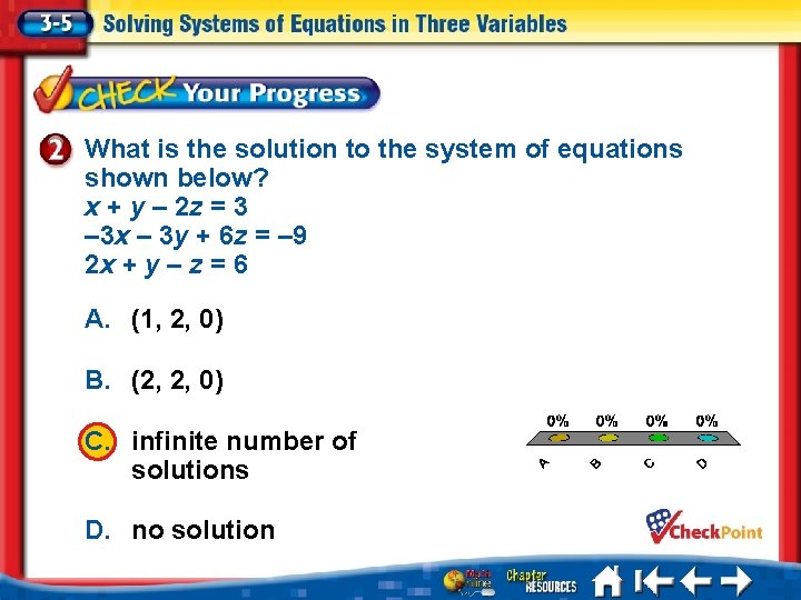 What is the solution to the system of equations shown below? x + y