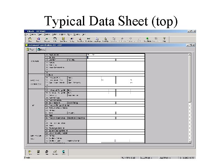 Typical Data Sheet (top)  Typical Data Sheet (top)