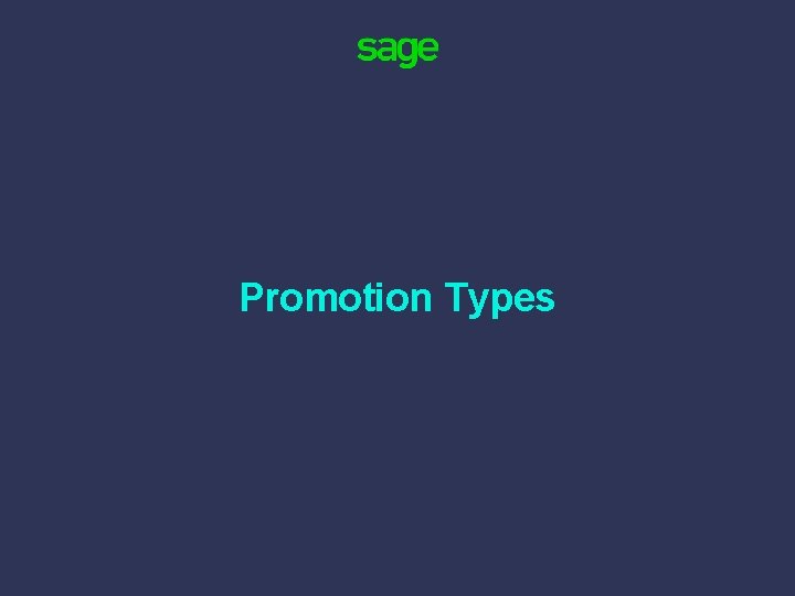 Promotion Types 