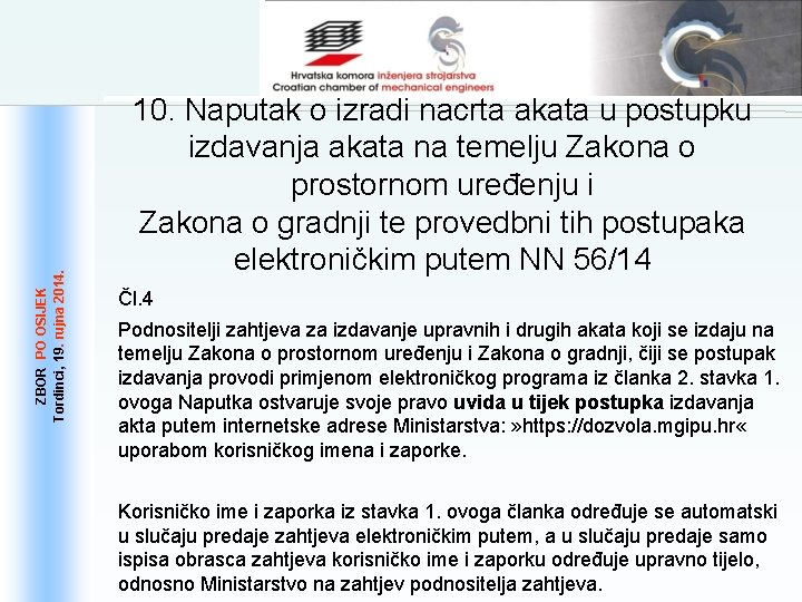 ZBOR PO OSIJEK 19. . rujna 2014. Tordinci, 19 10. Naputak o izradi nacrta