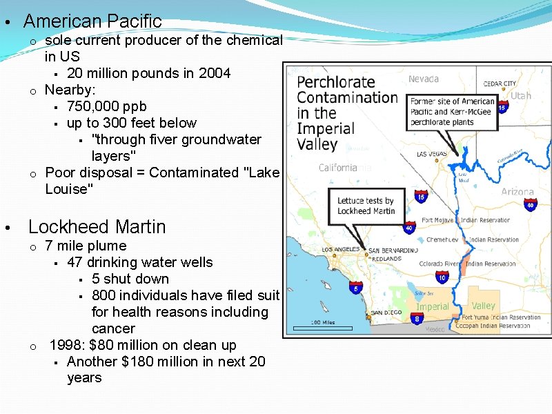  • American Pacific sole current producer of the chemical in US § 20