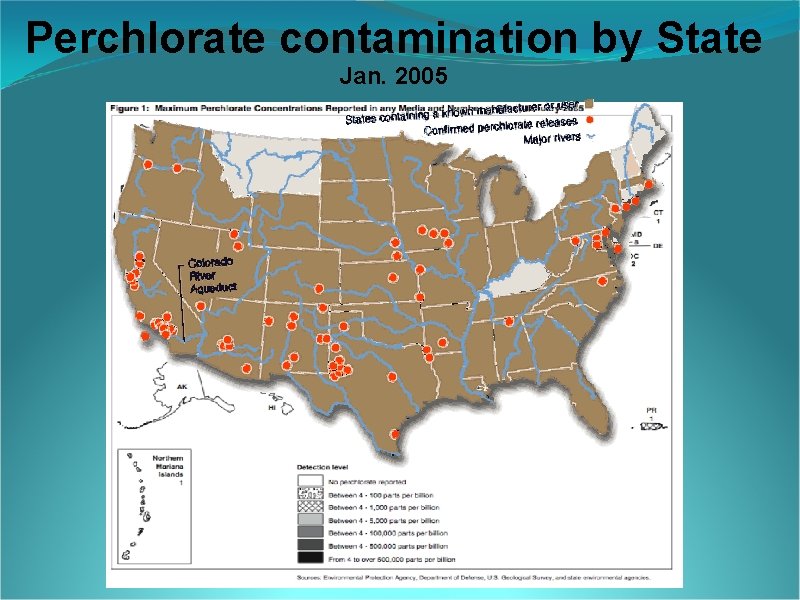 Perchlorate contamination by State Jan. 2005 