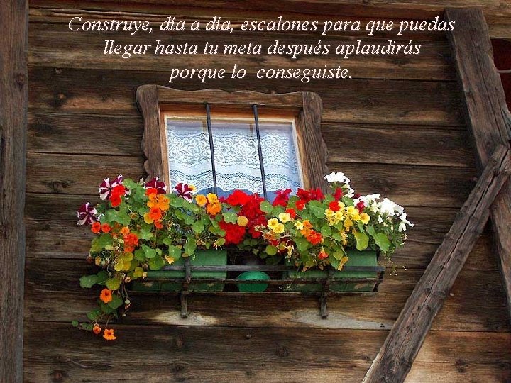 Construye, día a día, escalones para que puedas llegar hasta tu meta después aplaudirás Construye, día a día, escalones para que puedas llegar hasta tu meta después aplaudirás