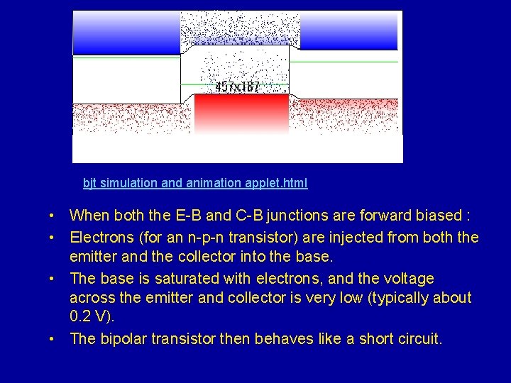 bjt simulation and animation applet. html • When both the E-B and C-B junctions