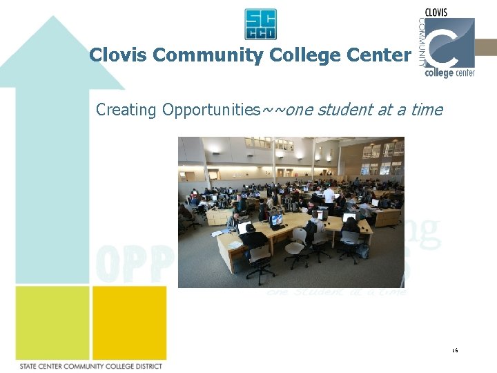 Clovis Community College Center Creating Opportunities~~one student at a time 16 