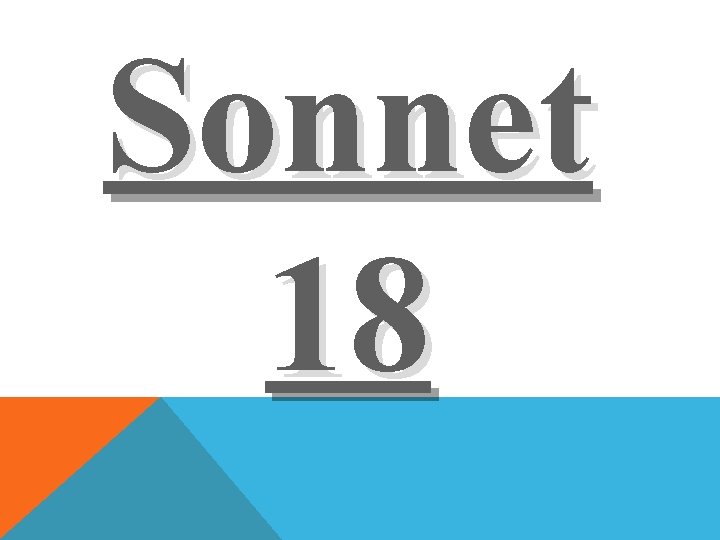 Sonnet 18 