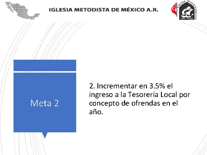 Meta 2 2. Incrementar en 3. 5% el ingreso a la Tesorería Local por
