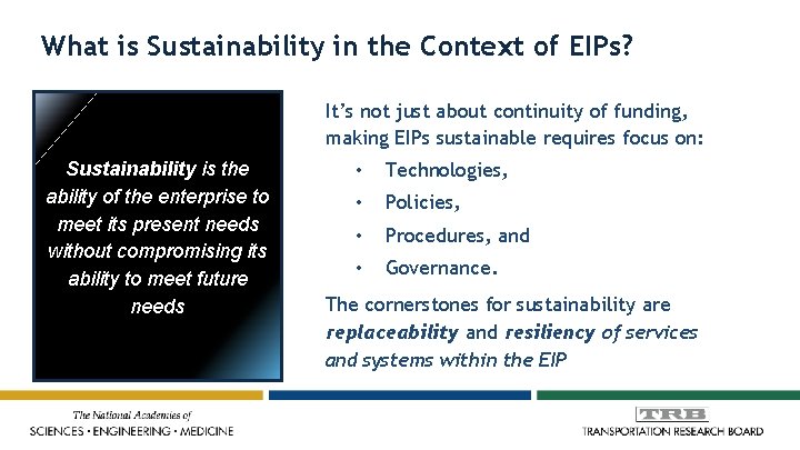 What is Sustainability in the Context of EIPs? It’s not just about continuity of