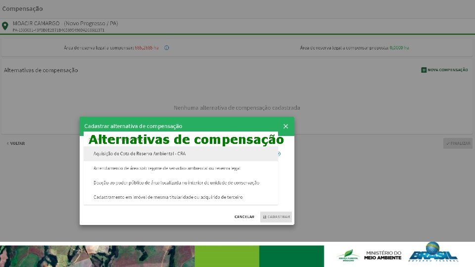 Alternativas de compensação 