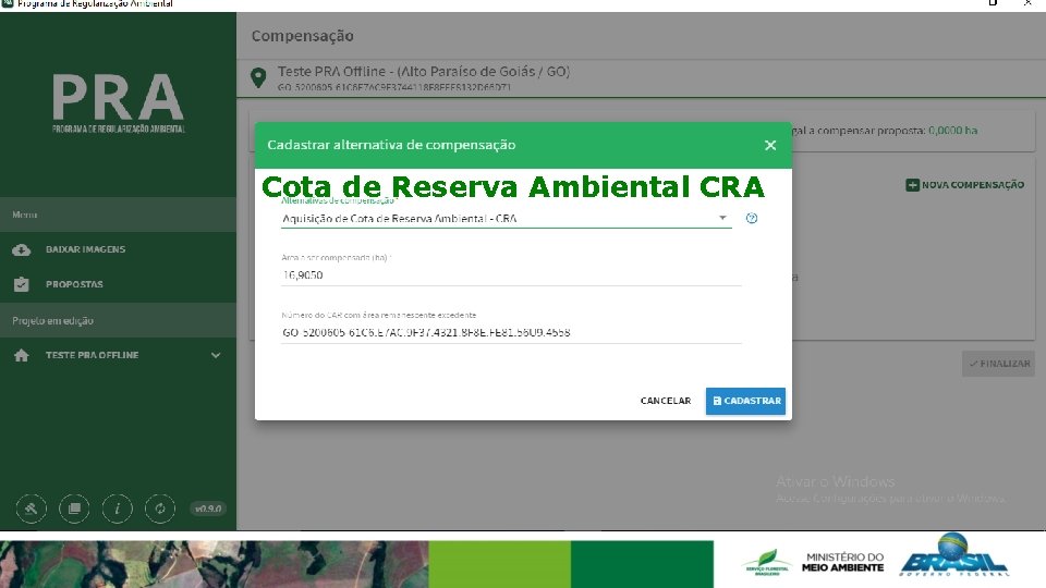 Cota de Reserva Ambiental CRA 