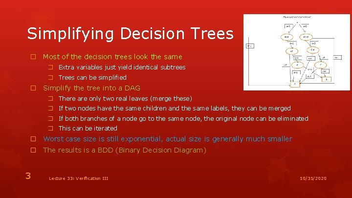 Simplifying Decision Trees � Most of the decision trees look the same � Extra