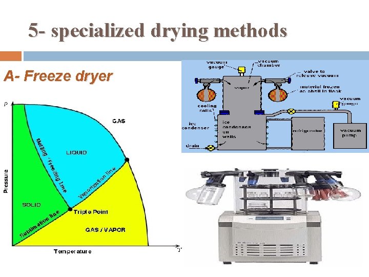 5 - specialized drying methods A- Freeze dryer 