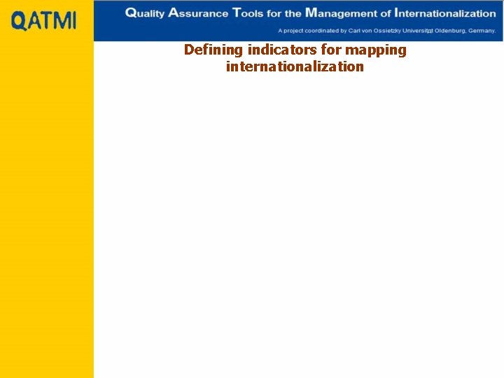 Defining indicators for mapping internationalization 