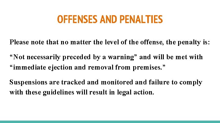 OFFENSES AND PENALTIES Please note that no matter the level of the offense, the