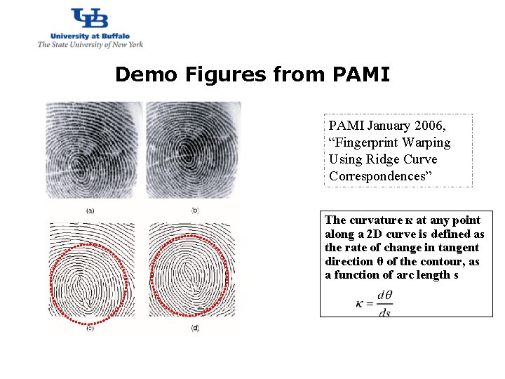 http: //www. cubs. buffalo. edu Demo Figures from PAMI January 2006, “Fingerprint Warping Using