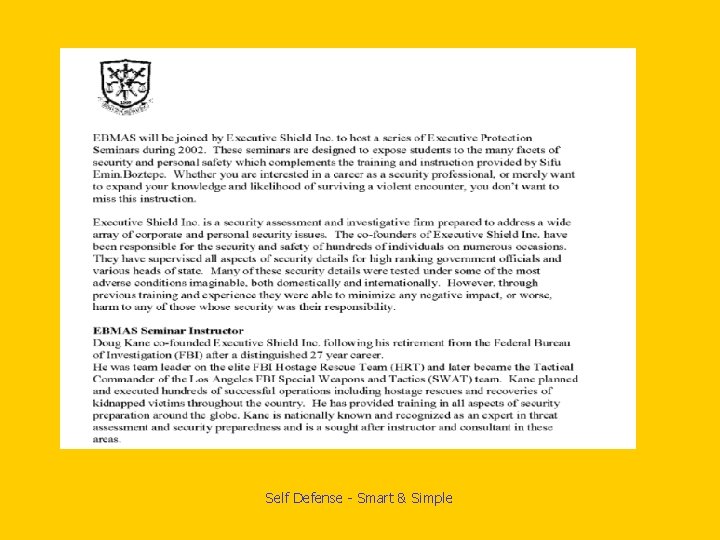 Self Defense - Smart & Simple 