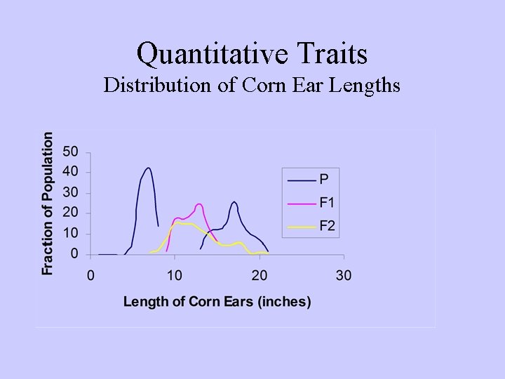Quantitative Traits Distribution of Corn Ear Lengths 