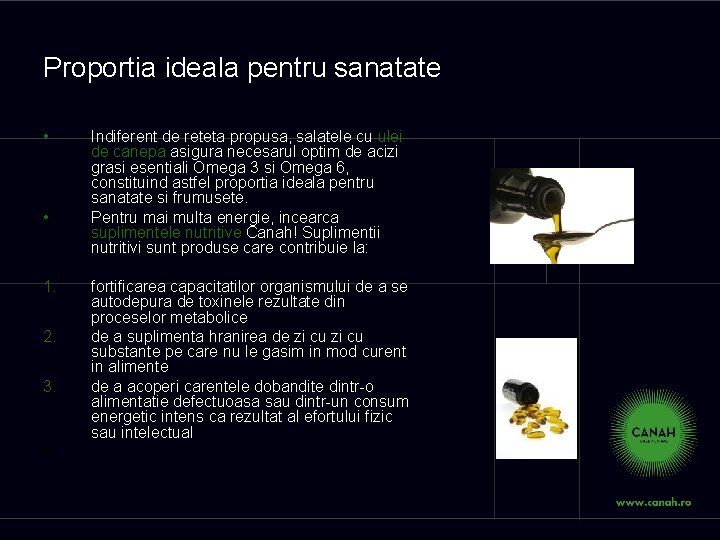 Proportia ideala pentru sanatate • • 1. 2. 3. 4. Indiferent de reteta propusa,