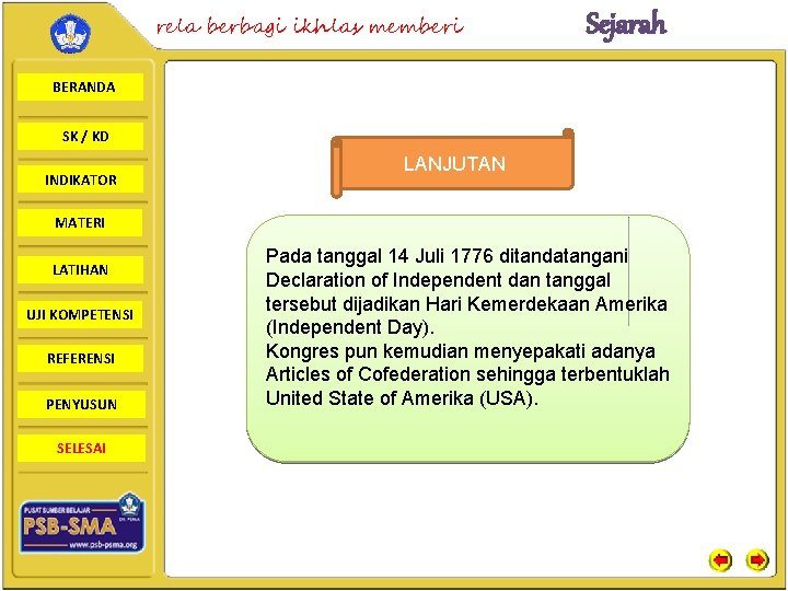 rela berbagi ikhlas memberi Sejarah BERANDA SK / KD INDIKATOR LANJUTAN MATERI LATIHAN UJI