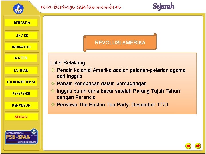 rela berbagi ikhlas memberi Sejarah BERANDA SK / KD INDIKATOR MATERI LATIHAN UJI KOMPETENSI