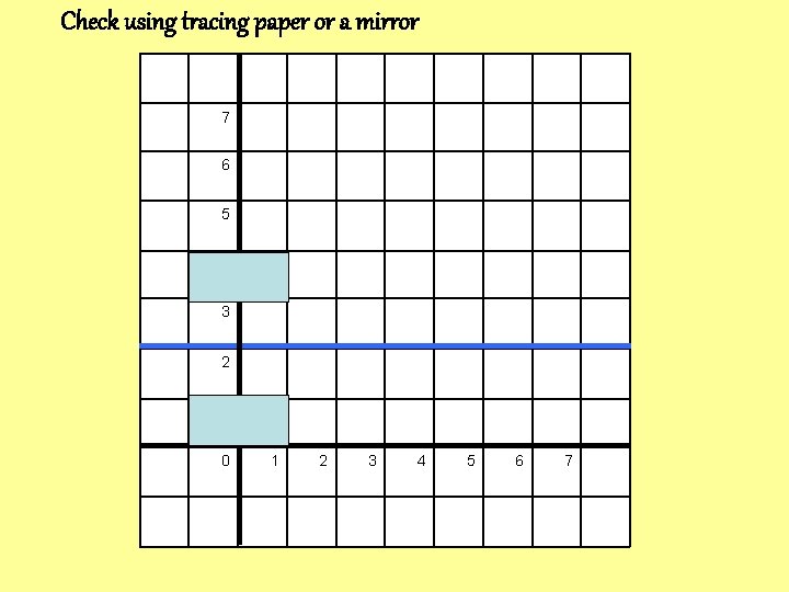 Check using tracing paper or a mirror 7 6 5 4 3 2 1