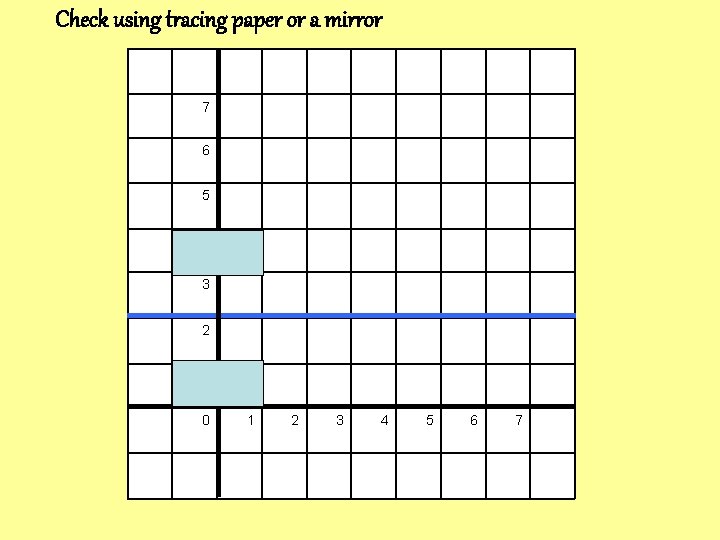 Check using tracing paper or a mirror 7 6 5 4 3 2 1 Check using tracing paper or a mirror 7 6 5 4 3 2 1