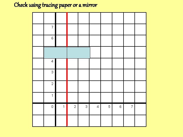 Check using tracing paper or a mirror 7 6 5 4 3 2 1 Check using tracing paper or a mirror 7 6 5 4 3 2 1