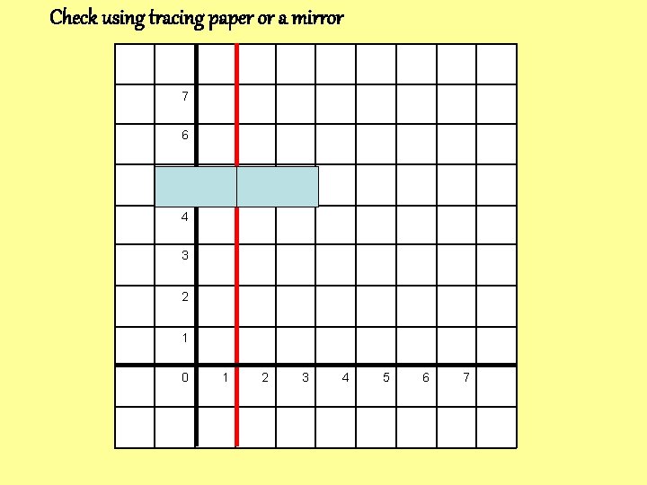 Check using tracing paper or a mirror 7 6 5 4 3 2 1