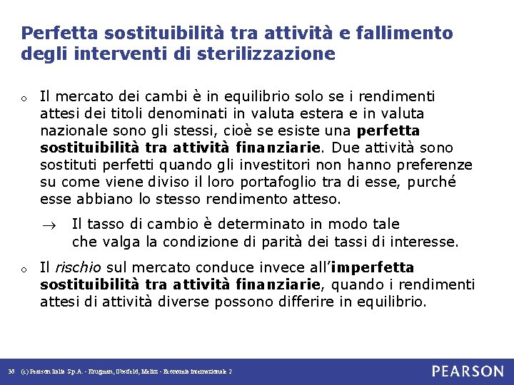 Perfetta sostituibilità tra attività e fallimento degli interventi di sterilizzazione o Il mercato dei