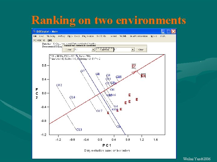 Ranking on two environments Weikai Yan 2006 