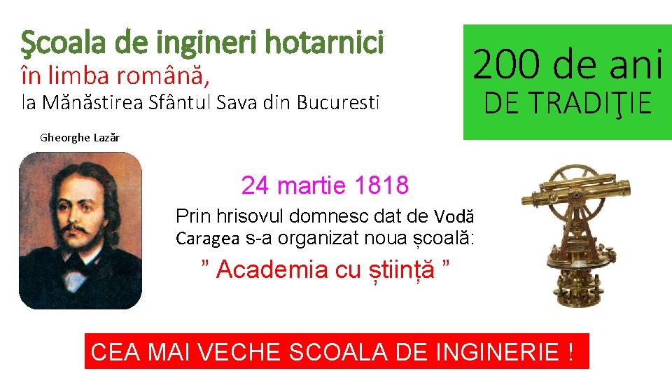 Şcoala de ingineri hotarnici în limba română, la Mănăstirea Sfântul Sava din Bucuresti 200