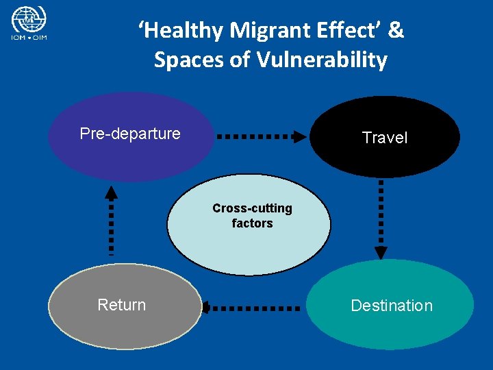 ‘Healthy Migrant Effect’ & Spaces of Vulnerability Pre-departure Travel Cross-cutting factors Return Destination 