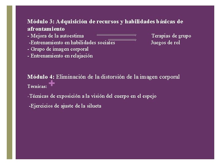 Módulo 3: Adquisición de recursos y habilidades básicas de afrontamiento - Mejora de la