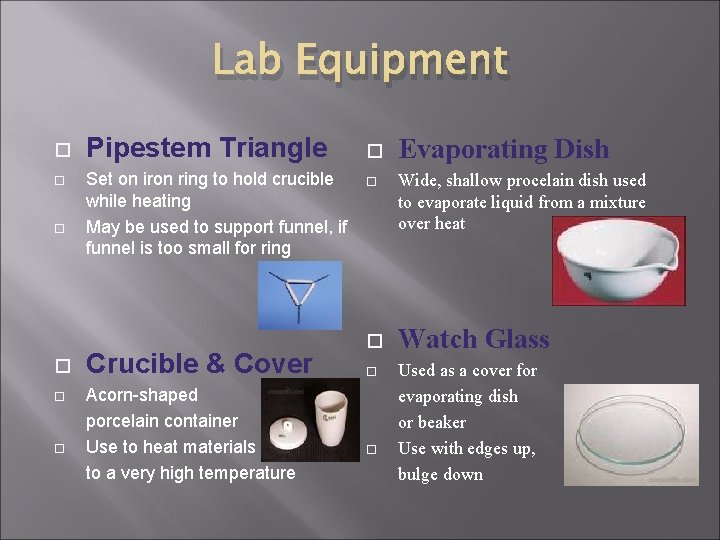 Lab Equipment Pipestem Triangle Set on iron ring to hold crucible while heating May