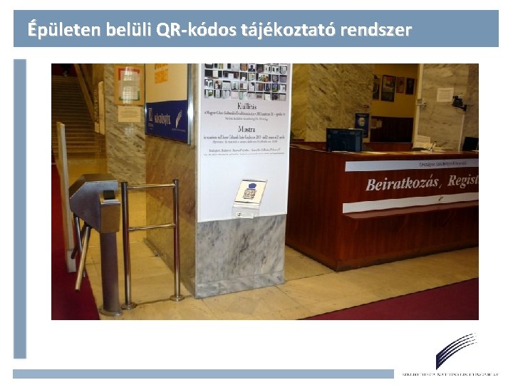 Épületen belüli QR-kódos tájékoztató rendszer 