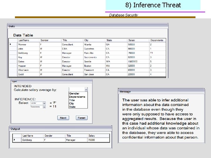 8) Inference Threat Database Security 