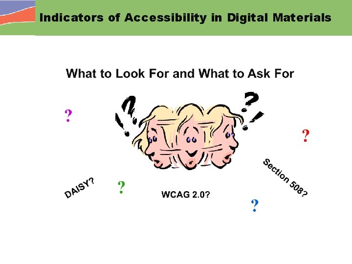 Indicators of Accessibility in Digital Materials 