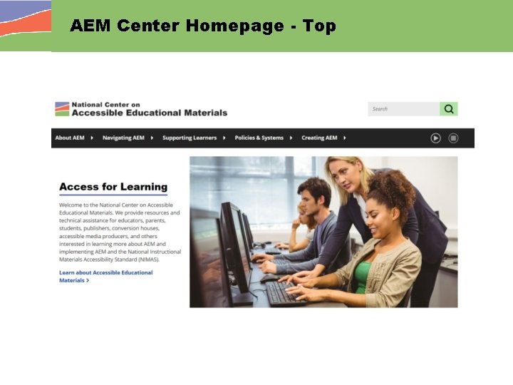 AEM Center Homepage - Top 