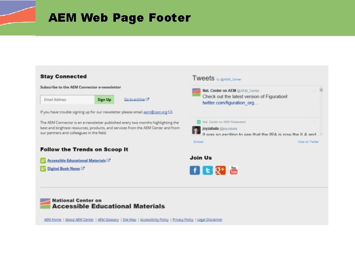 AEM Web Page Footer 