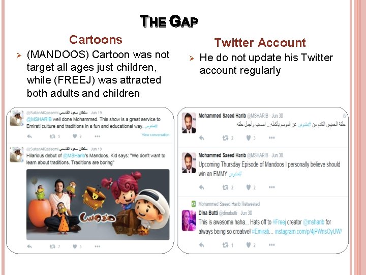 THE GAP Cartoons Ø (MANDOOS) Cartoon was not target all ages just children, while