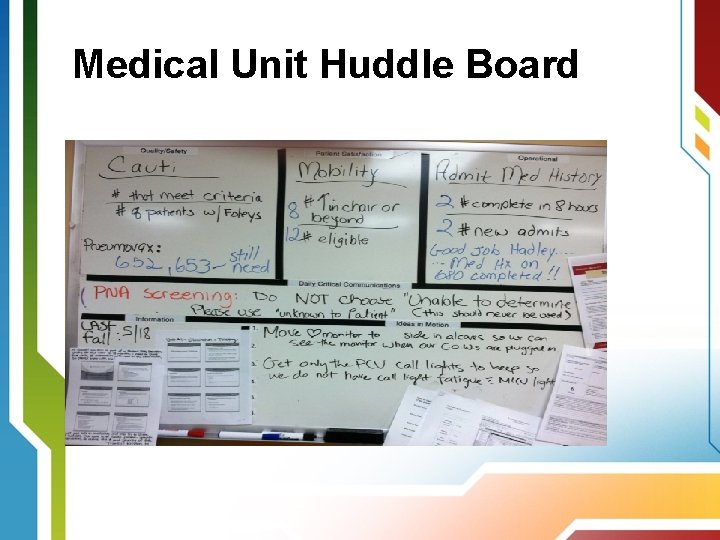 Medical Unit Huddle Board 