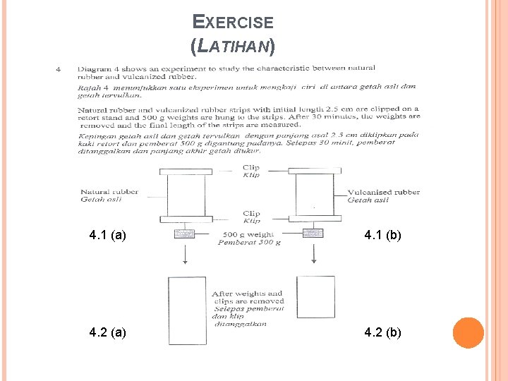 EXERCISE (LATIHAN) 4. 1 (a) 4. 1 (b) 4. 2 (a) 4. 2 (b)