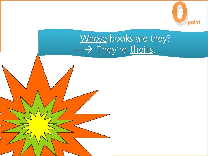 0 point Whose books are they? --- They’re theirs. 