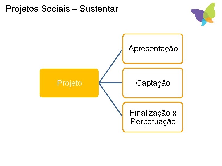 Projetos Sociais – Sustentar Apresentação Projeto Captação Finalização x Perpetuação 