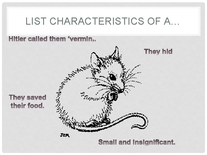 LIST CHARACTERISTICS OF A… 