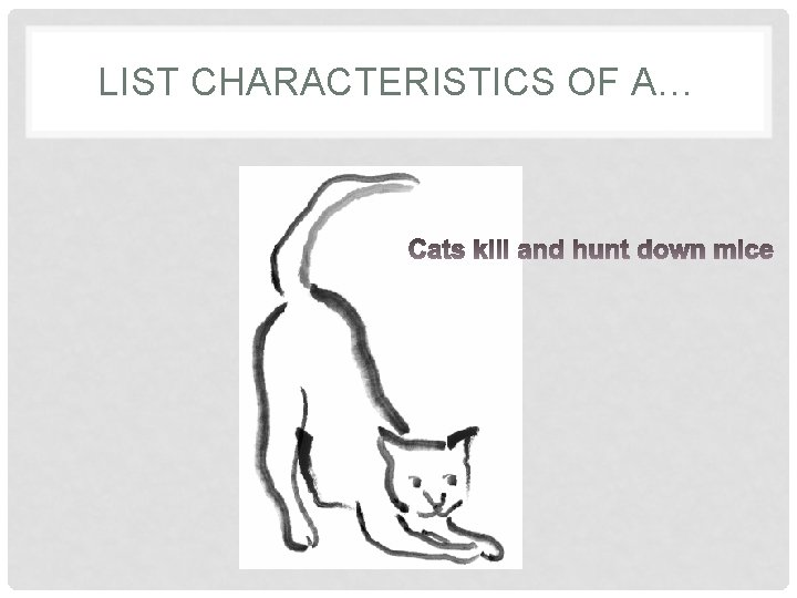 LIST CHARACTERISTICS OF A… 