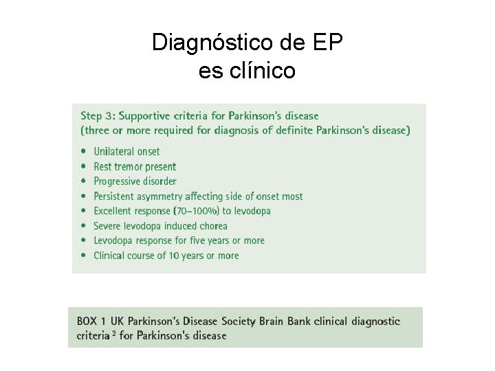 Diagnóstico de EP es clínico 