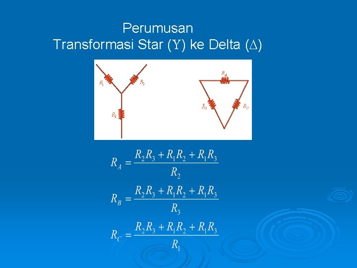 Perumusan Transformasi Star ( ) ke Delta ( ) 